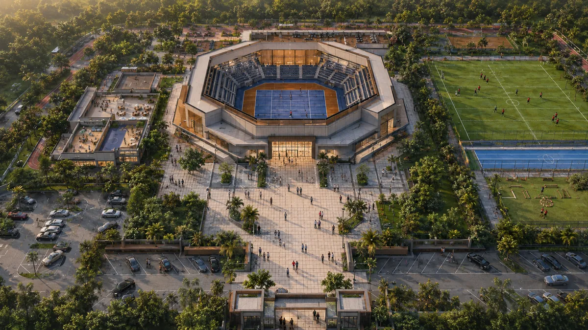 Conceptual 3D visualisation — Indoor Arena Sports Campus